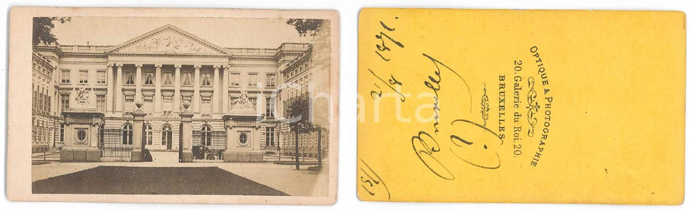 Fotografia d epoca originale 1871 BRUXELLES Palais de la Nation  VINTAGE Photo CDV 1