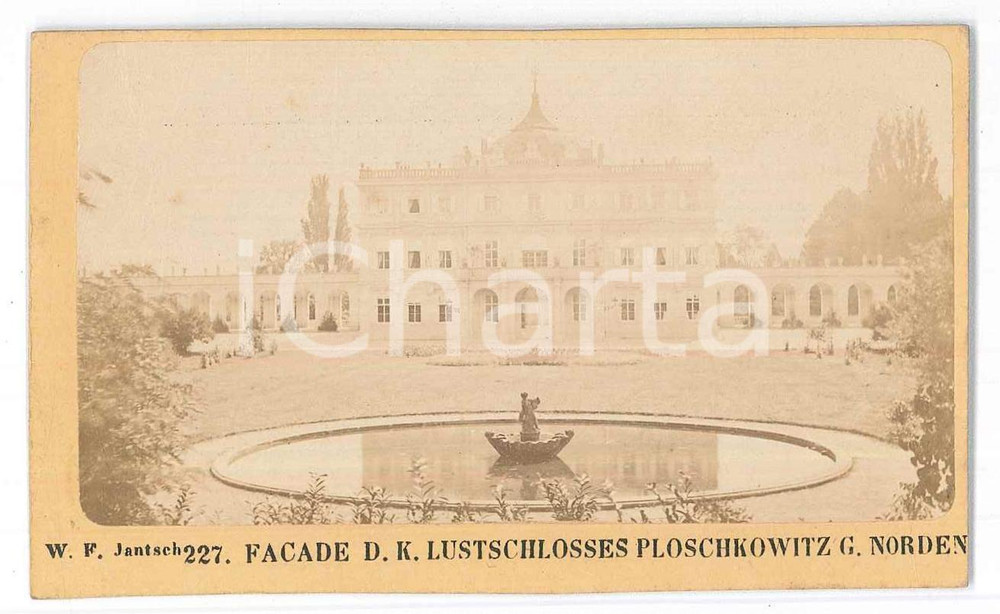 1870 PLOSKOVICE (CZECH REPUBLIC) Castle - North side  - Photo JANTSCH 10x6 cm