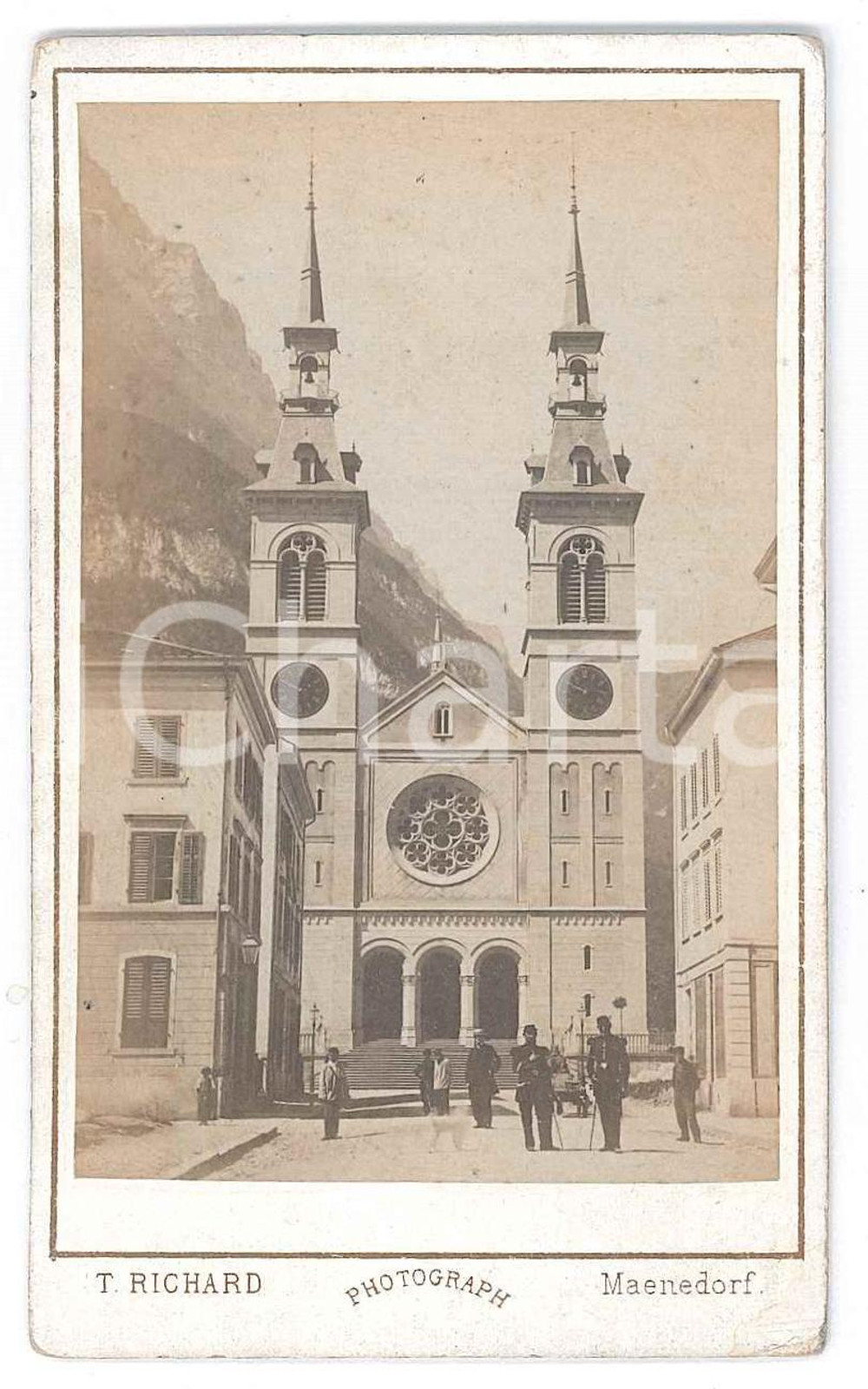 1870 GLARUS (CH) Stadtkirche - Chiesa *Photo T. RICHARD - ANIMATED