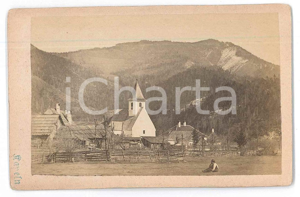 Fotografia d epoca originale 1872 KAPELLEN / NEUBERG AN DER MURZ AUSTRIA Panorama  Foto 10x6 cm 1
