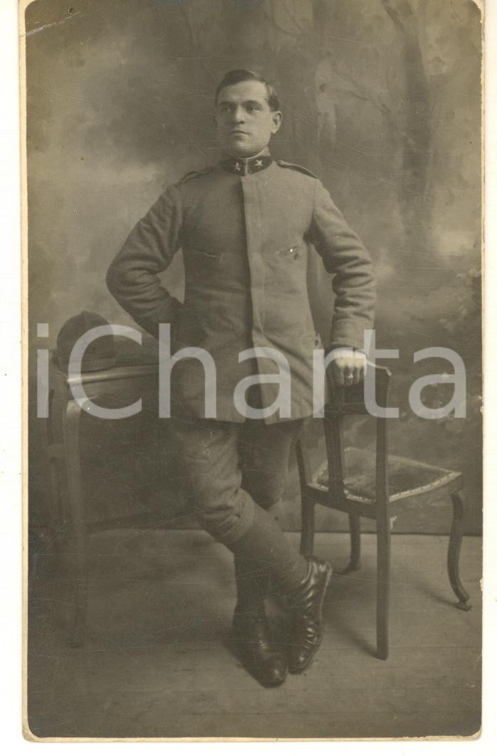 Fotografia d epoca originale 1915 ca WW1 LEGNANO MI Ritratto di ufficiale del GENIO  Foto G. FERRARI 9x14 1