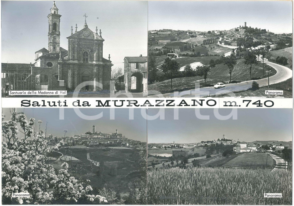 Stampa, bozzetto originale 1960 ca MURAZZANO Santuario Beata Vergine di HAL Bozzetto preparatorio cartolina 1