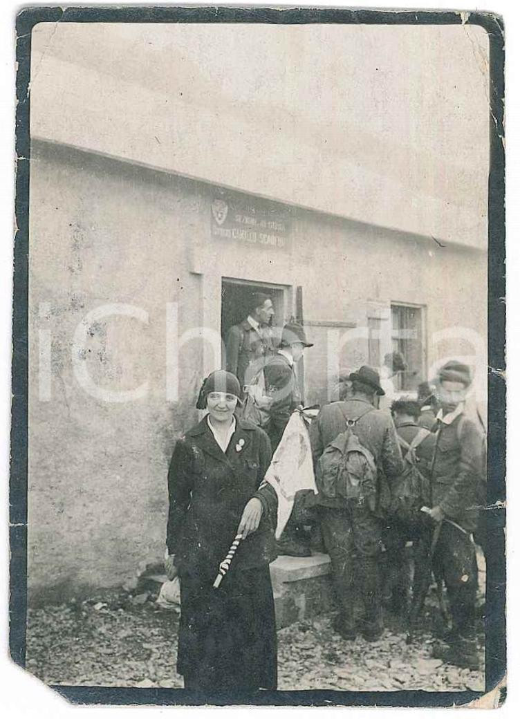 Fotografia d epoca originale 1925 ca BARDONECCHIA TO Rifugio Camillo Scarfiotti  Gruppo Foto 6x9 cm 1