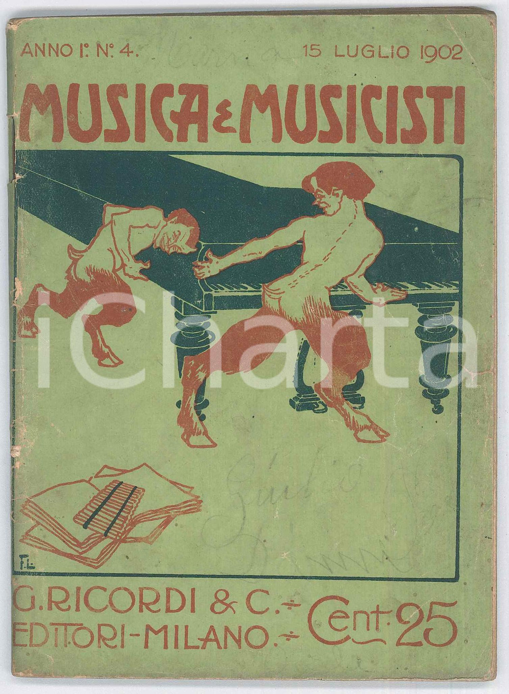 Giornale, rivista storica 1902 MUSICA E MUSICISTI Feste a Firenze per Gioacchino Rossini  Anno I nÂ°4 1