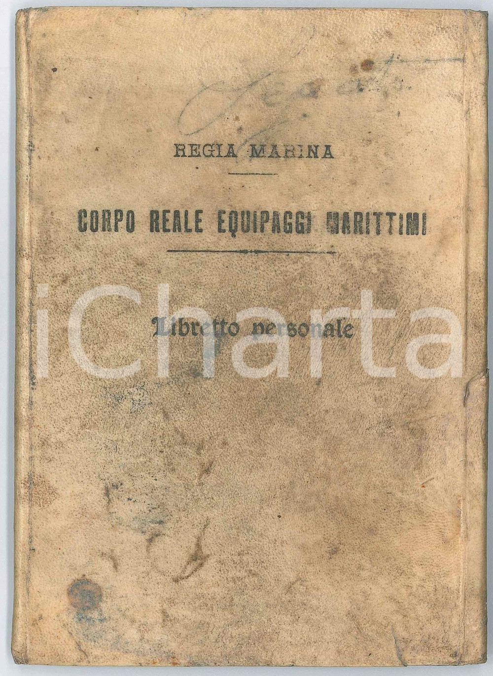 Documento originale, autentico 193237 REGIA MARINA CREM Libretto personale Cirillo SEGATO allievo furiere 1