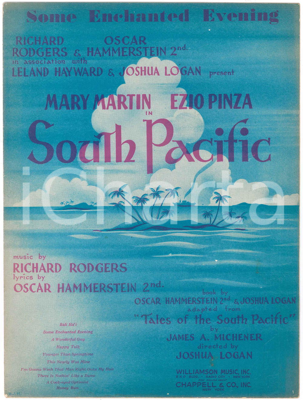 Oggetto da collezione cartaceo 1949 Richard ROGERS Oscar HAMMERSTEIN Some enchanted evening Spartito 1