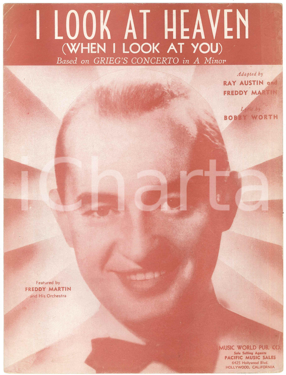 Oggetto da collezione cartaceo 1942 Freddy MARTIN Bobby WORTH I look at heaven  Spartito 1