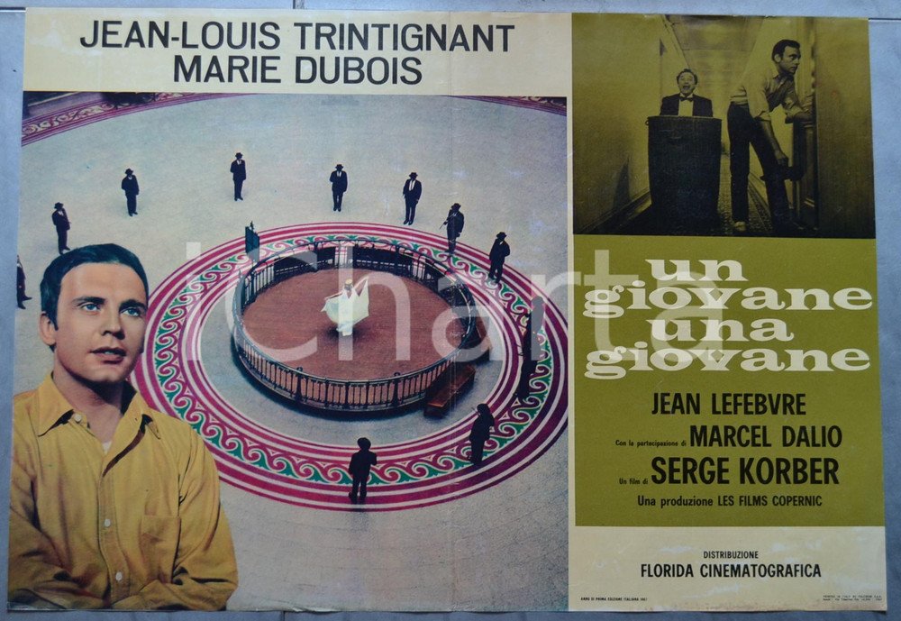 Materiale cinematografico d’epoca 1965 CINEMA  LE DIXSEPTIEME CIEL Un giovane una giovane Lobby card 6 1