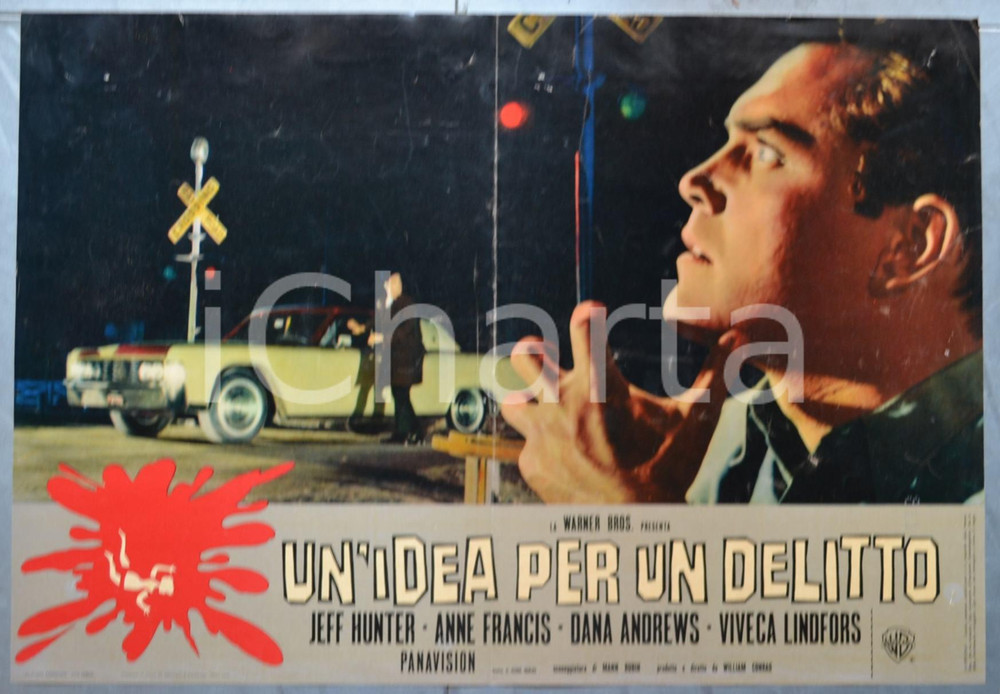 Materiale cinematografico d’epoca 1965 CINEMA  BRAINSTORM Un idea per un delitto Jeff HUNTER Lobby card 6 1