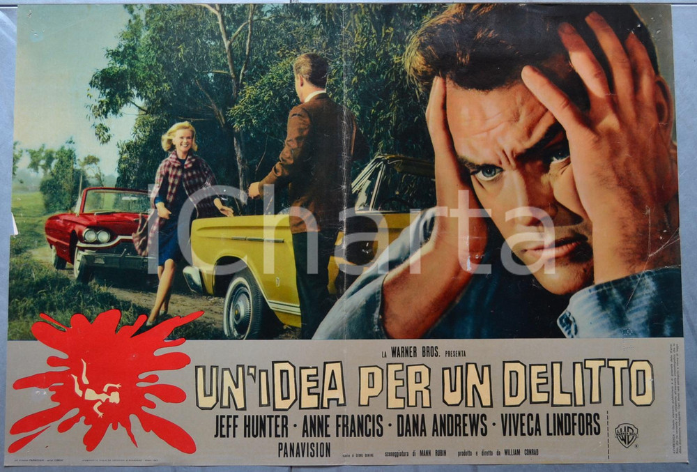 Materiale cinematografico d’epoca 1965 CINEMA  BRAINSTORM Un idea per un delitto Jeff HUNTER Lobby card 4 1