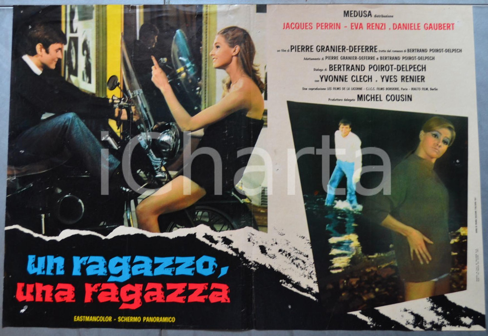 Materiale cinematografico d’epoca 1967 CINEMA LE GRAND DADAIS Un ragazzo, una ragazza Jacques PERRIN Lobby card 1