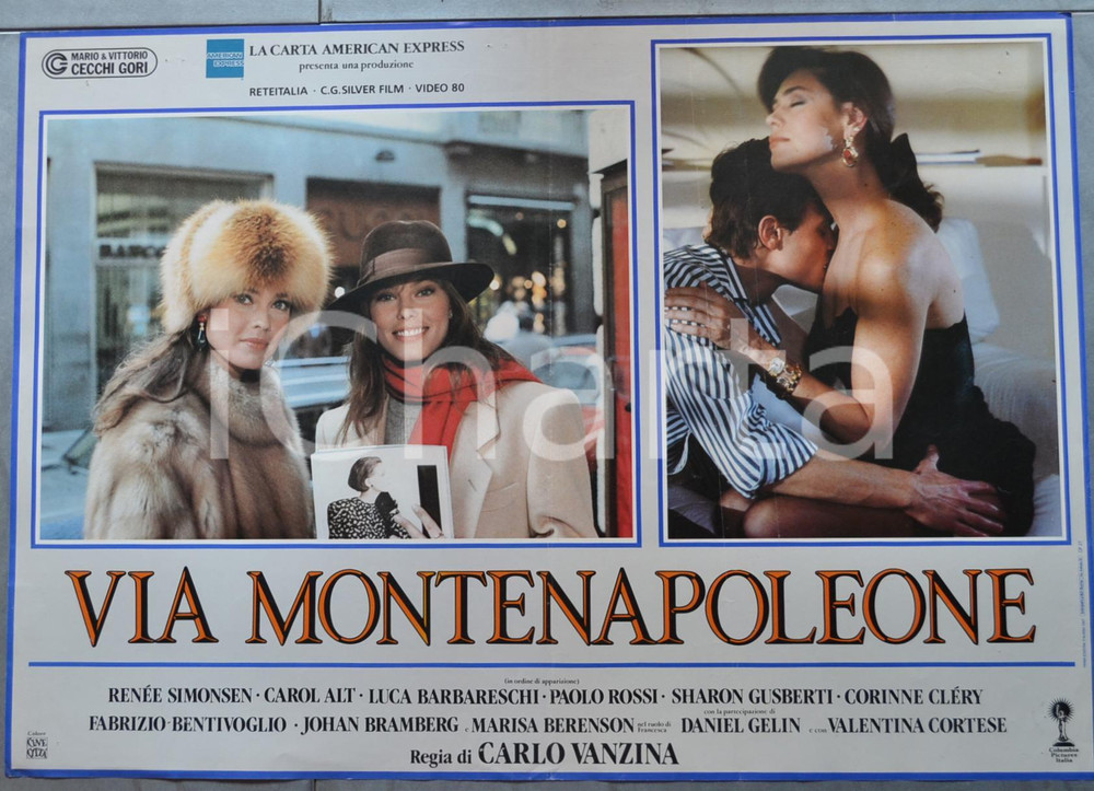 Materiale cinematografico d’epoca 1987 CINEMA Via Montenapoleone di Carlo VANZINA  Carol ALT Lobby card 1