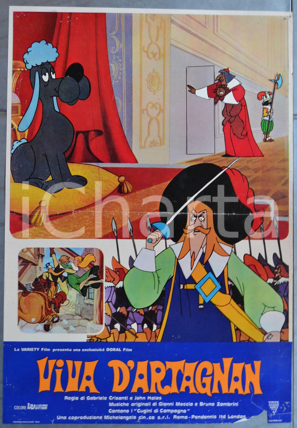 Materiale cinematografico d’epoca 1977 ANIMAZIONE Viva D Artagnan  CUGINI DI CAMPAGNA Lobby card 1 1