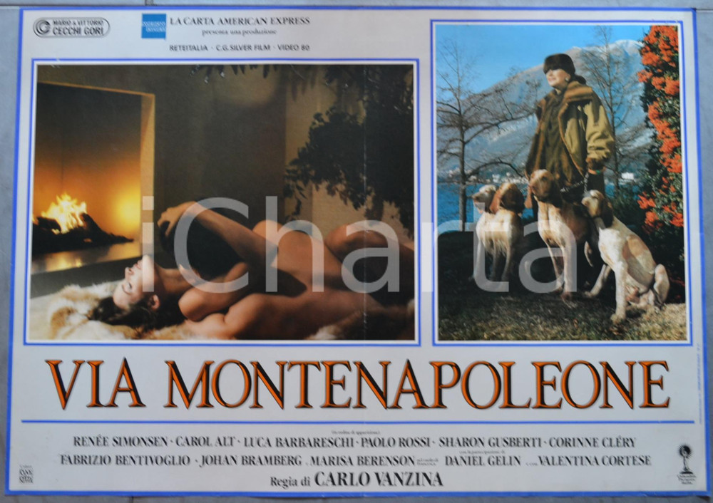 Materiale cinematografico d’epoca 1987 CINEMA Via Montenapoleone  Carol ALT Valentina CORTESE Lobby card 1