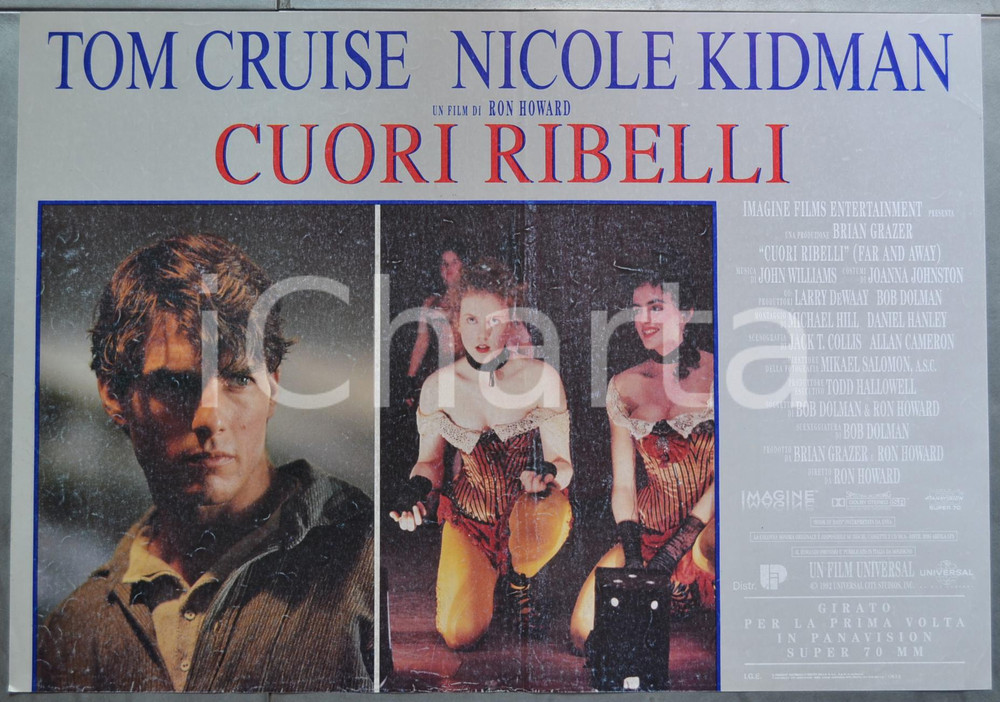 Materiale cinematografico d’epoca 1992 WESTERN  FAR AND WAY Cuori ribelli  Tom CRUISE Nicole KIDMAN Lobby card 1