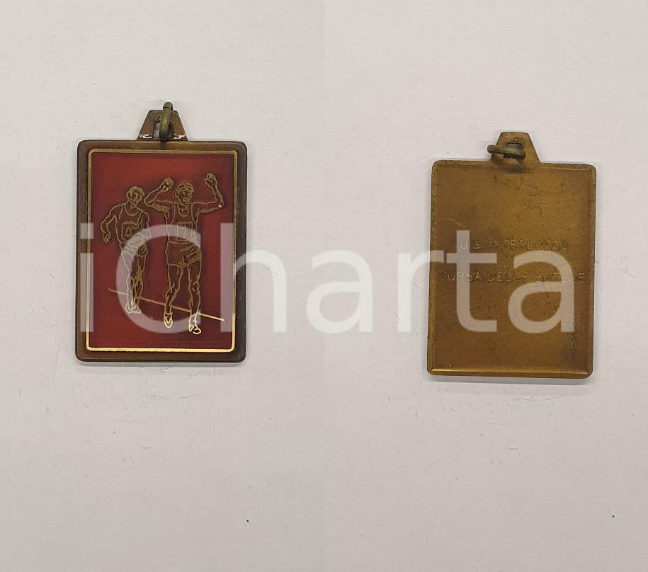 1980 ca VALLE AGORDINA  U.S. INTERLOZZO Corsa delle burele  Medaglia 3x4 cm 1