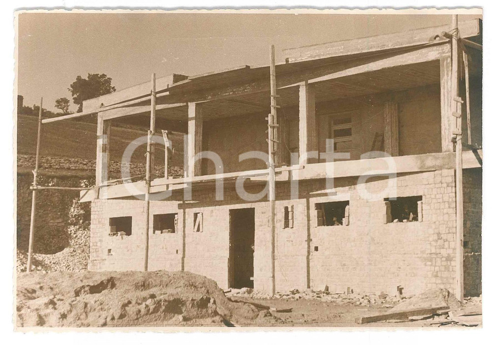 Fotografia d epoca originale 1950 ca CINGOLI MC Colonia STELLA MATUTINA  Lavori ampliamento Foto 5 1
