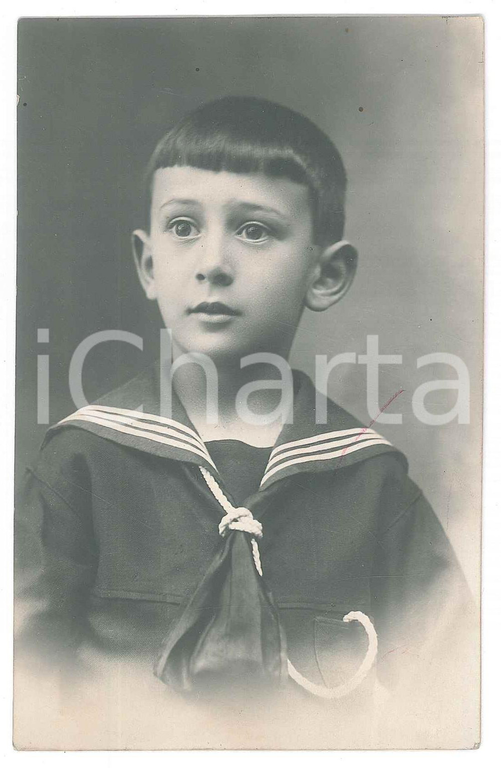 Fotografia d epoca originale 1926 ITALIA Bambino vestito alla marinara Foto cartolina 9x14 cm 1