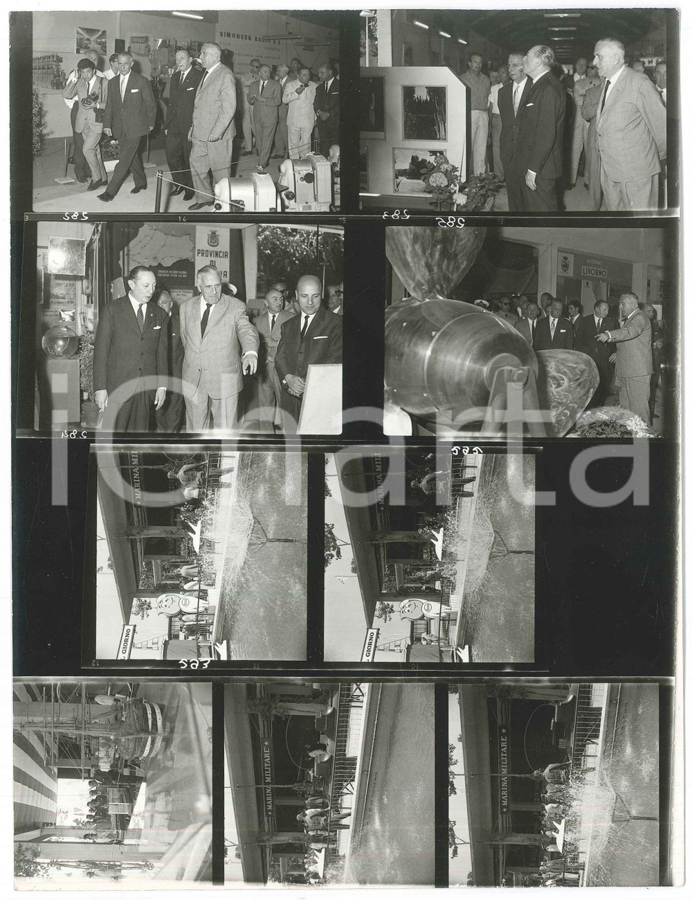 Fotografia d epoca originale 1980 ca ANCONA ? Convegno porti turistici Adriatico  Esposizione Foto 9 provini 1