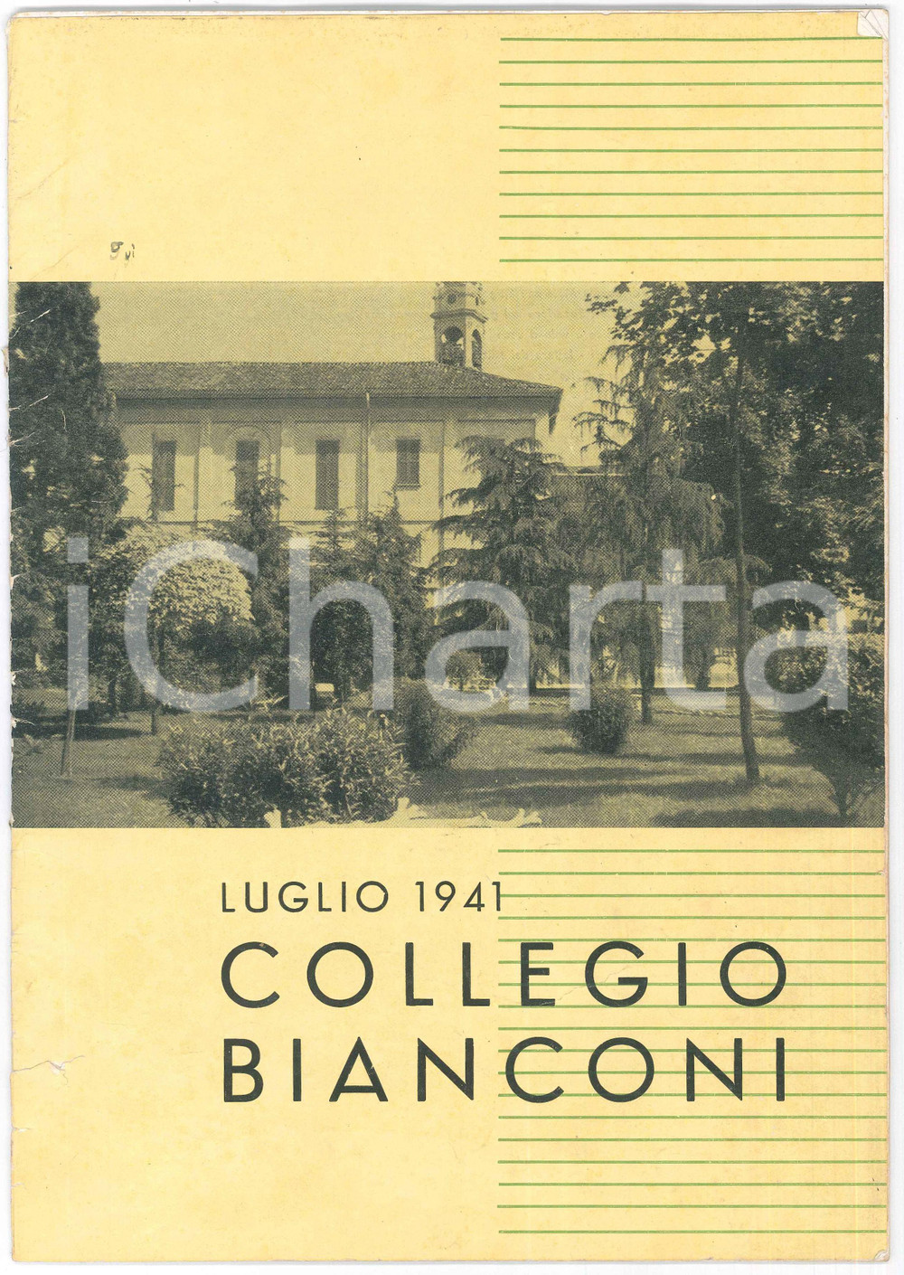 Giornale, rivista storica Luglio 1941 MONZA Collegio BIANCONI  Rivista ILLUSTRATA DANNEGGIATA 1