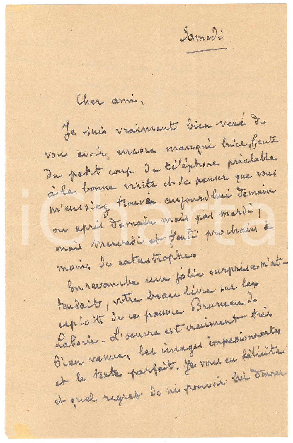 Autografo originale 1940 ca PARIS Etienne BANDY DE NALECHE sul libro di Pierre d HUGUES Autografo 1