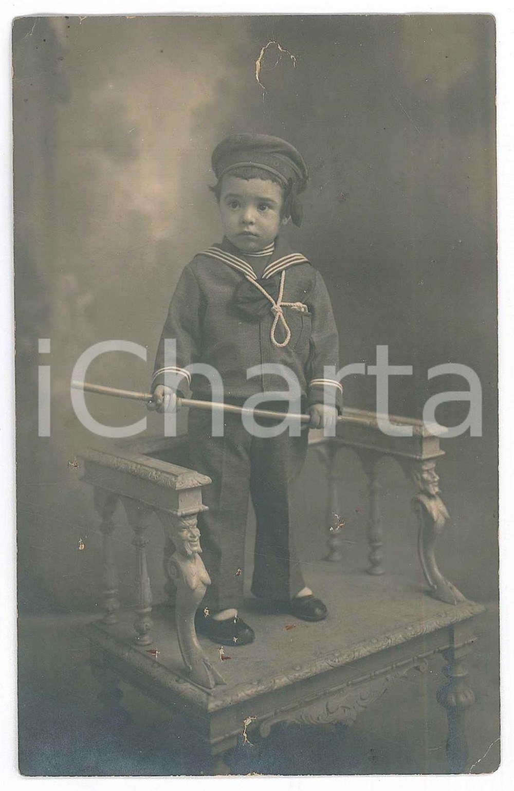 Fotografia d epoca originale 1916 CORNETO Ritratto di Angelo ROTELLI bambino  Foto cartolina 9x14 cm 1