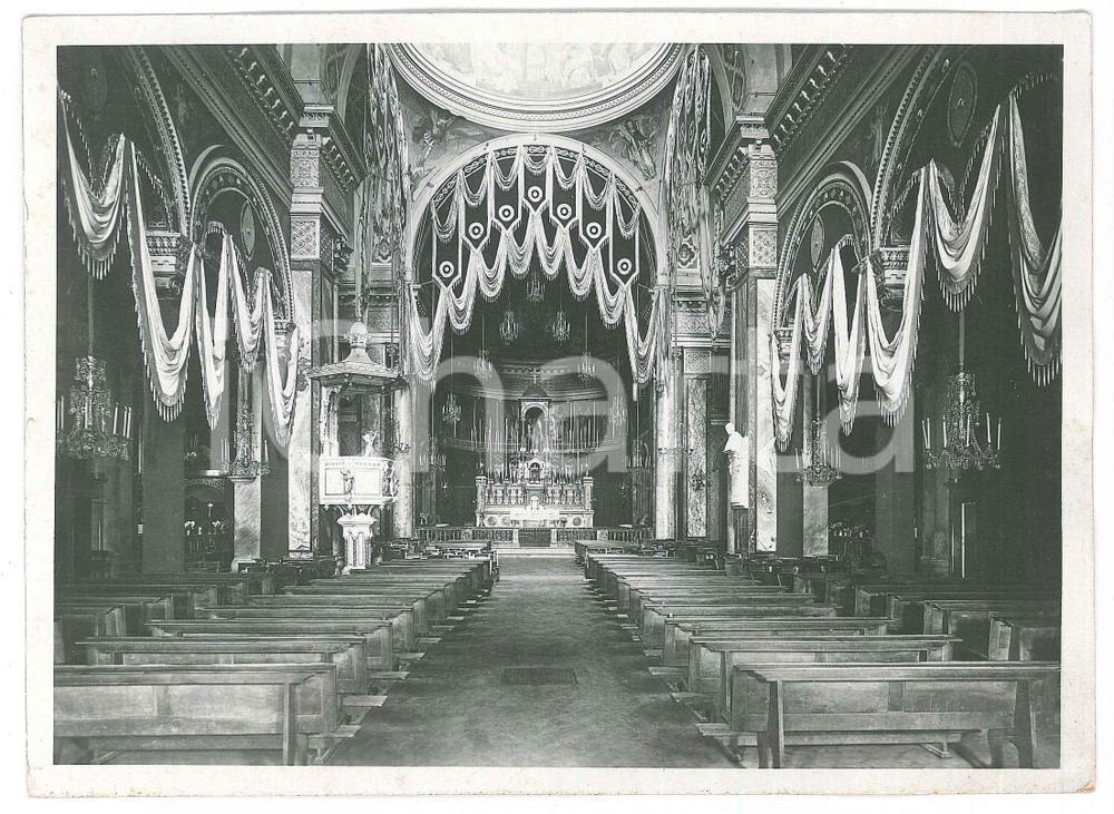 Fotografia d epoca originale 1931 TORINO Chiesa dei Santissimi Angeli Custodi  Interno Foto OTTOLENGHI 1