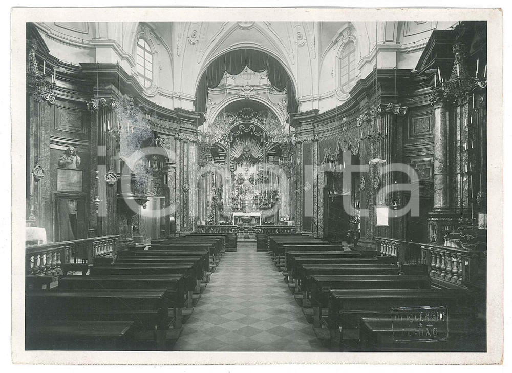 Fotografia d epoca originale 1931 TORINO Chiesa di Santa Maria di Piazza  Interno Foto OTTOLENGHI 1