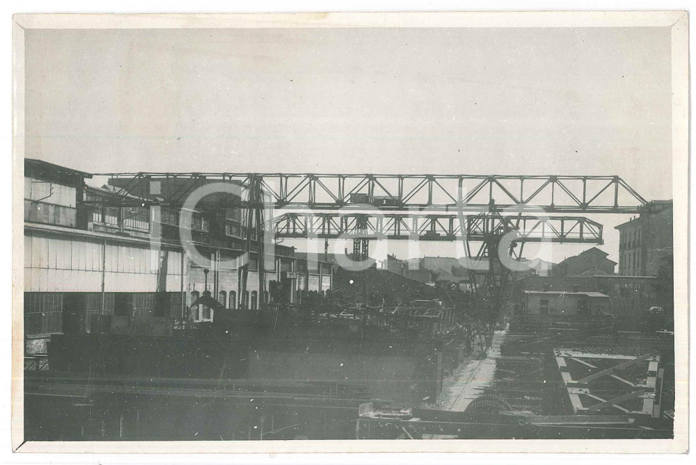 Fotografia d epoca originale 1940 ca MILANO BOVISA Ditta CERETTI E TANFANI  Cantiere 2 Foto 18x13 cm 1