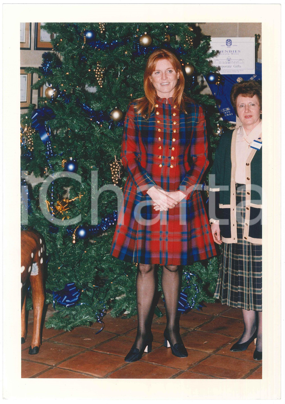 Fotografia d epoca originale 1997 UK Sarah FERGUSON at Motor Neurone Disease Christmas lunch  Photo 21x29 cm 1