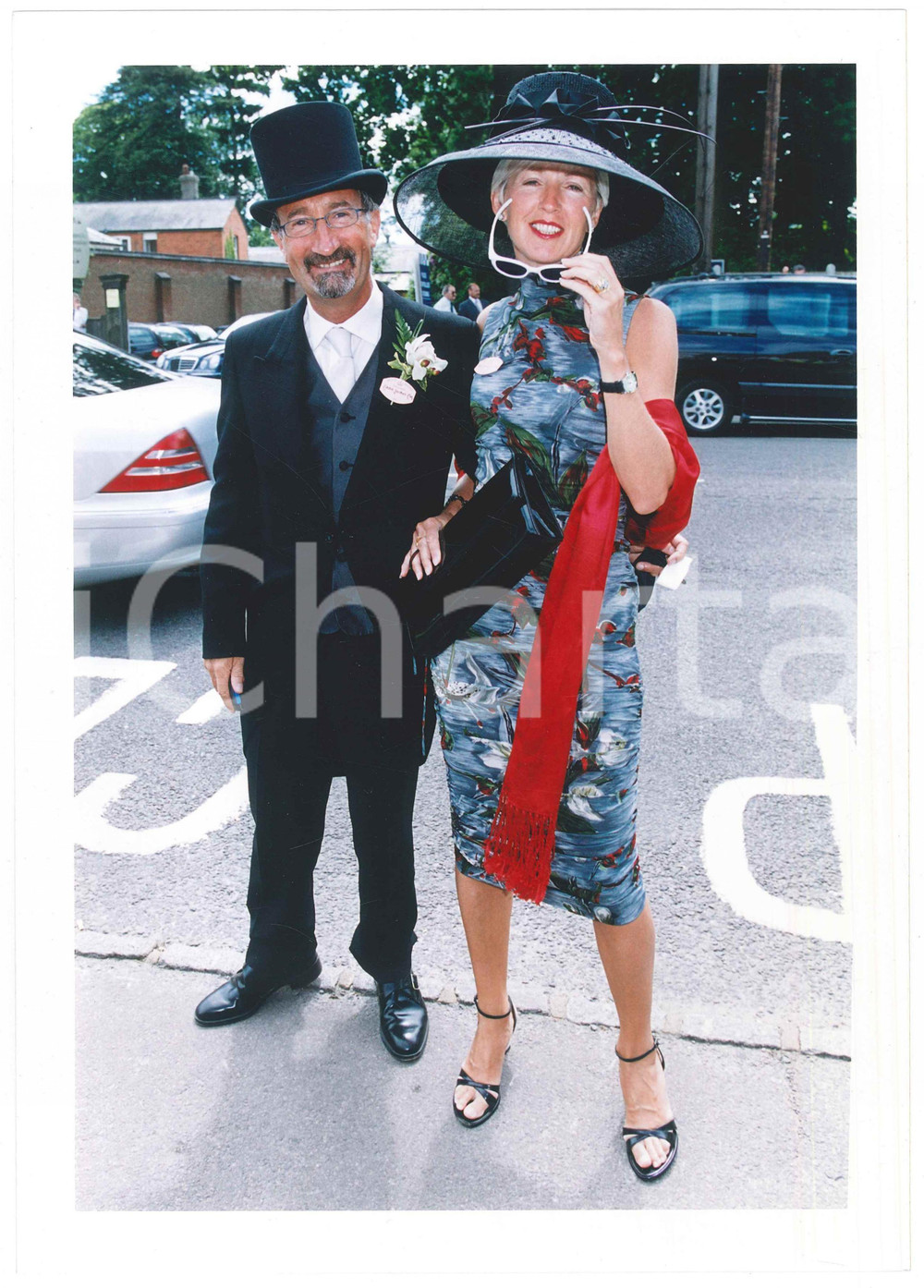 Fotografia d epoca originale 2001 ROYAL ASCOT Eddie JORDAN Marie McCARTHY Photo 21x29 cm 1