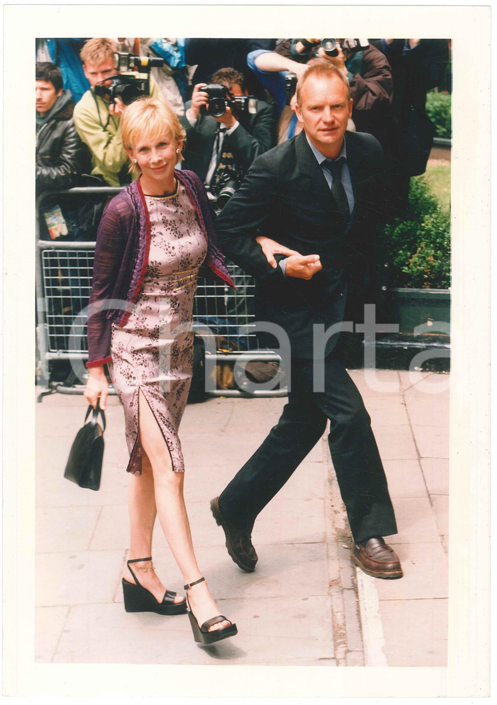 Fotografia d epoca originale 1998 LONDON Grosvenor House STING Trudi STYLER at Ivor Novello Awards  Photo 1