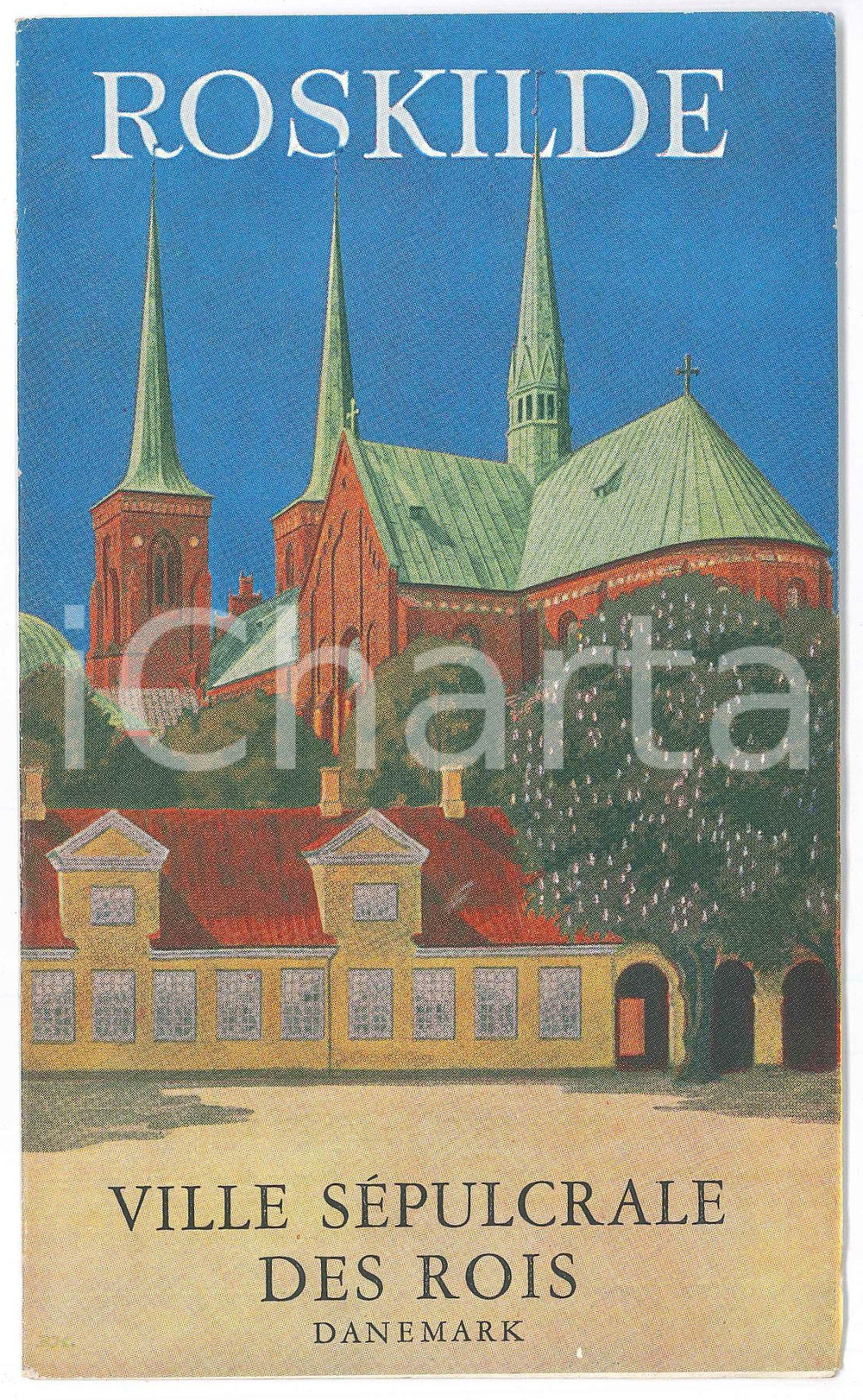 Materiale pubblicitario d’epoca 1956 ROSKILDE DENMARK Ville sÃ©pulcrale des rois  French vintage brochure 1