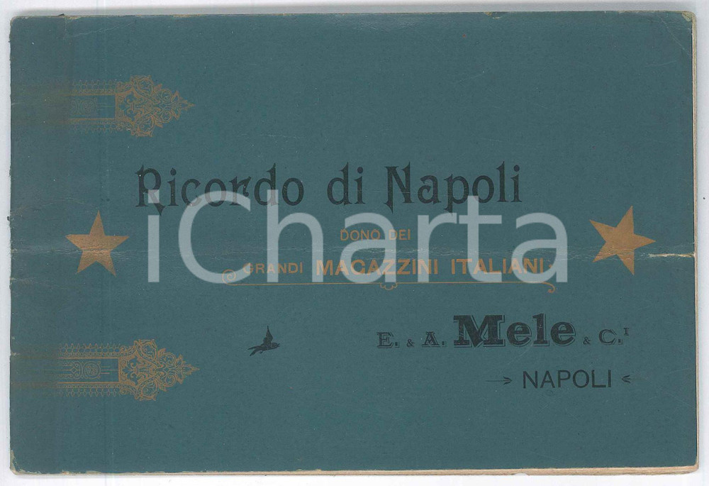 Libro, pubblicazione d epoca 1910 ca Ricordo di NAPOLI  Album ILLUSTRATO Grandi Magazzini MELE 1