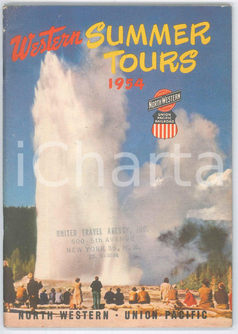 Materiale pubblicitario d’epoca 1954 USA Western Summer Tours  ILLUSTRATED catalogue 72 p. UNION PACIFIC 1