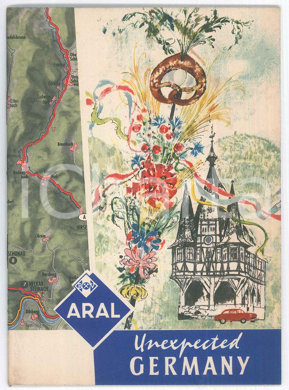 Materiale pubblicitario d’epoca 1960 ca TOURISM Unexpected GERMANY  Illustrated brochure ARAL 24 p. 1