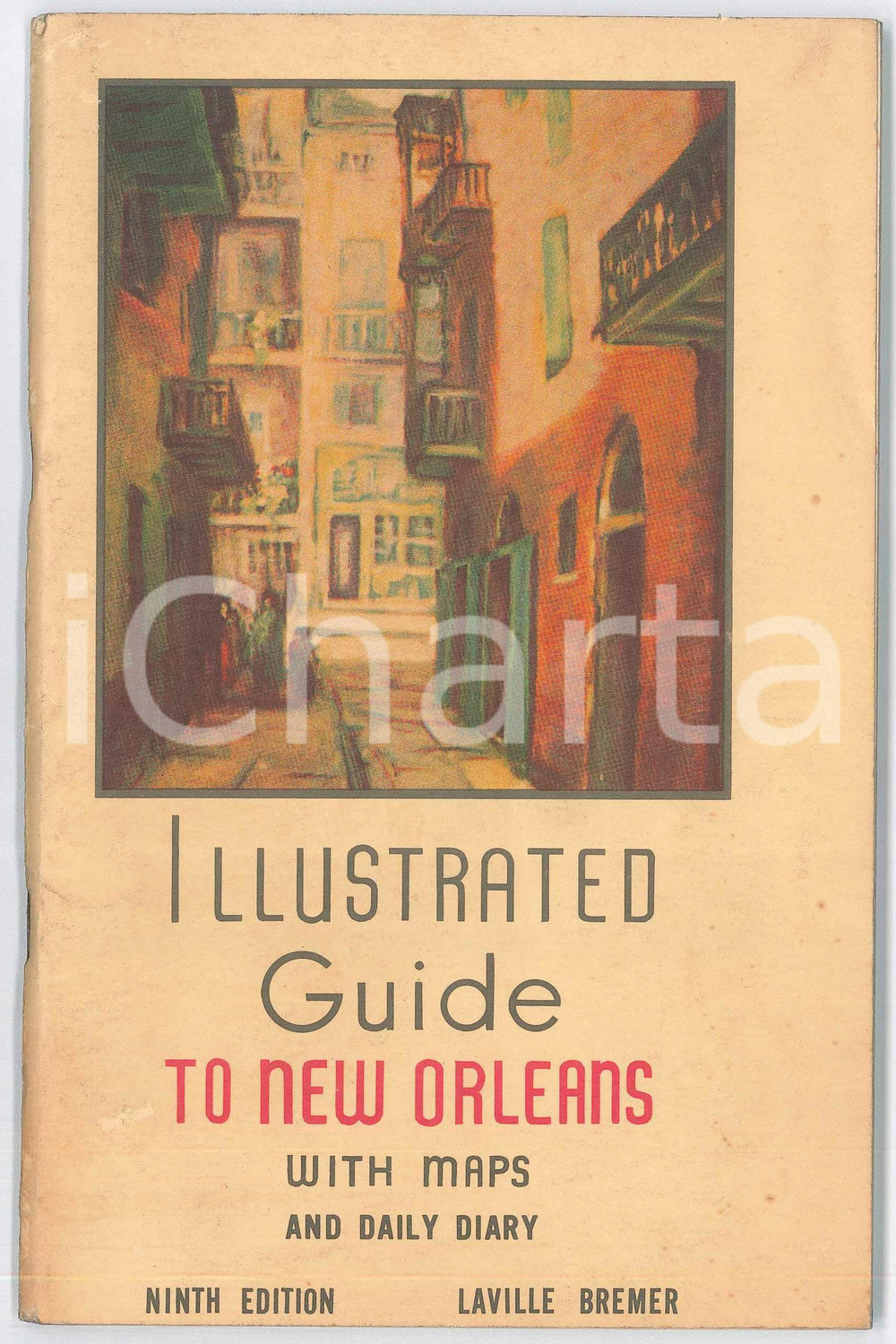 Libro, pubblicazione d epoca 1960 ca TOURISM Laville BREMER Illustrated guide to NEW ORLEANS with maps 1