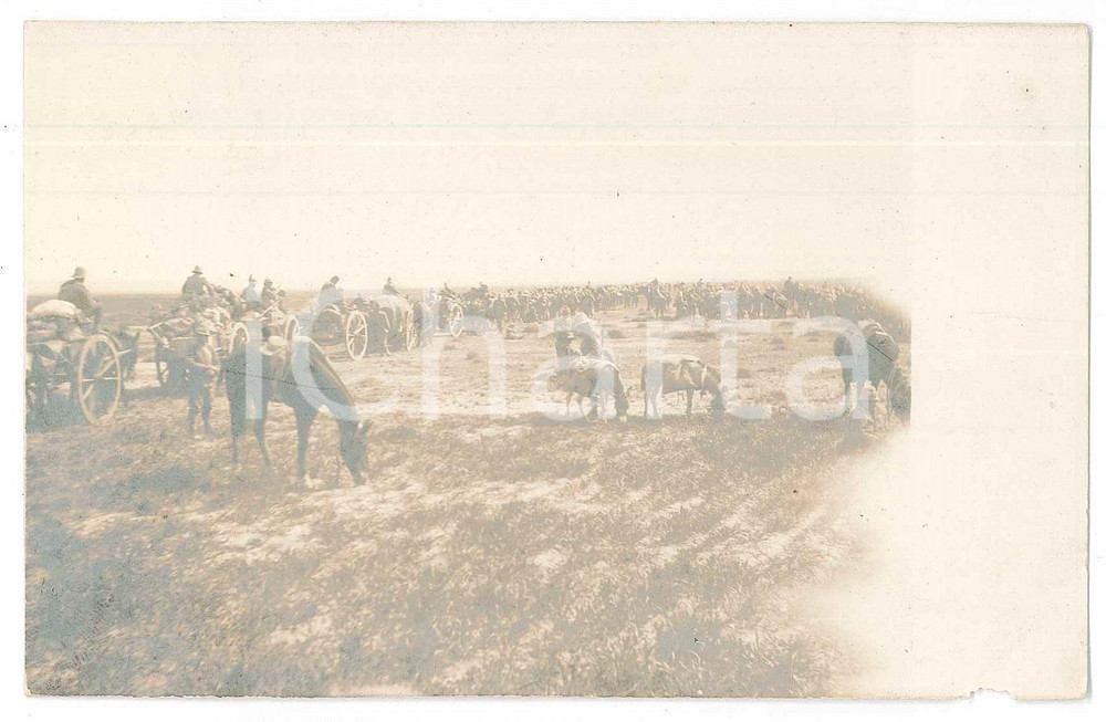 Fotografia d epoca originale 1915 ca A.O.I. Regio Esercito  Colonne di automezzi in marcia 3 Foto 14x9 cm 1