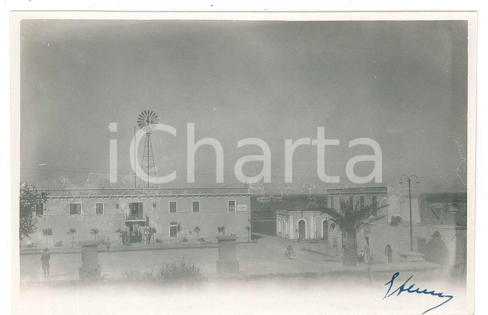 Fotografia d epoca originale 1927 LIBIA ITALIANA  EL AZIZIA  Il Comando Fotografia 14x10 cm 1