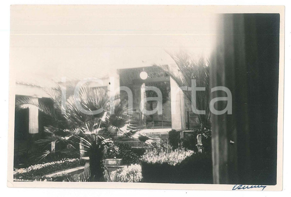 Fotografia d epoca originale 1927 POMPEI NA Area archeologica  Cortile di una domus Foto 14x10 cm 1