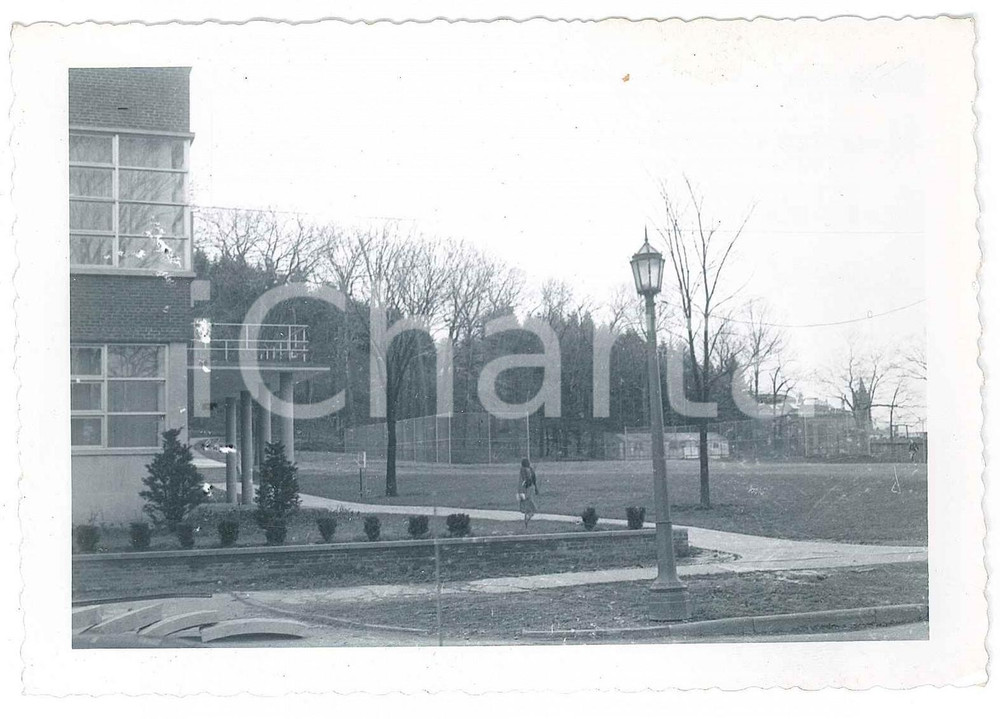 Fotografia d epoca originale 1953 SYRACUSE UNIVERSITY NY Women s Building al Campus  Foto 13x9 cm 1