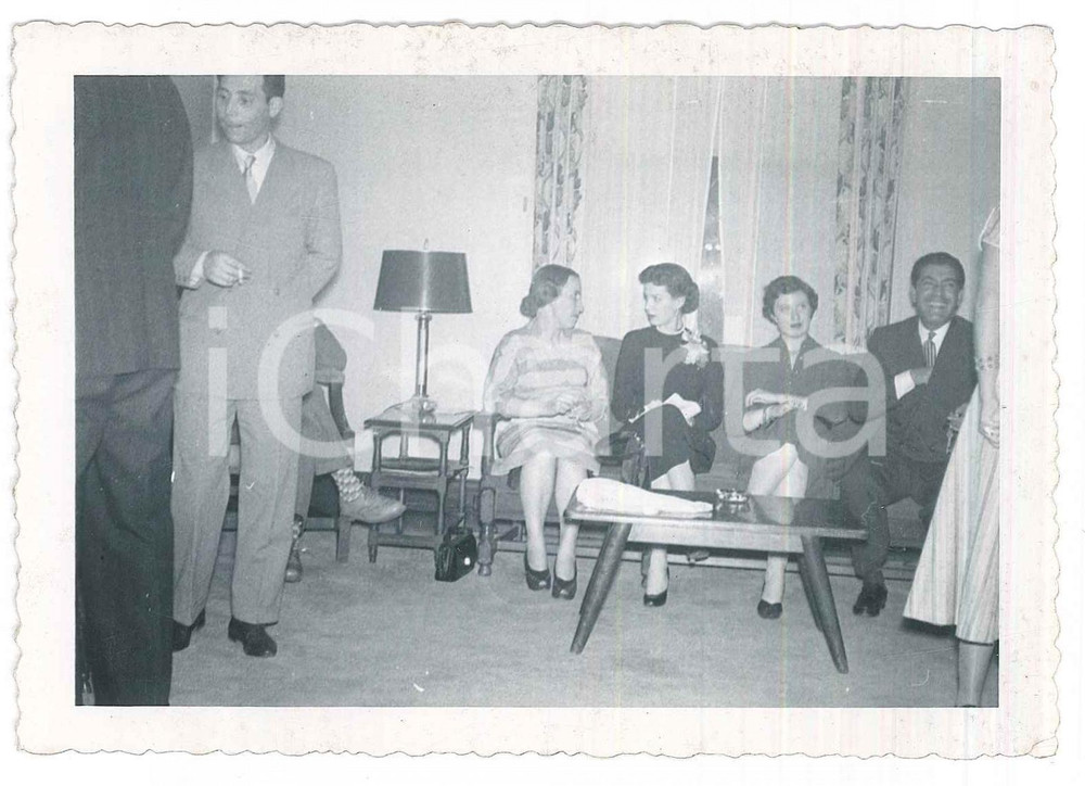 Fotografia d epoca originale 1953 SYRACUSE UNIVERSITY Women s House Ricevimento per Mrs. CRARY  Foto 13x9 1