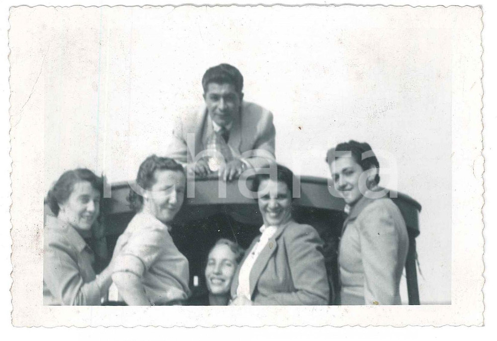 Fotografia d epoca originale 1953 COOPERSTOWN NY Visitatori sul lago Otsego  Foto 13x9 cm 1