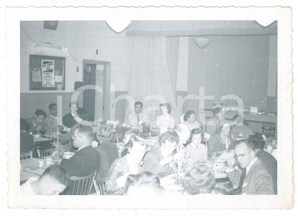 Fotografia d epoca originale 1953 CATO NY CatoMeridian High School  Cena  Foto 13x9 cm 1