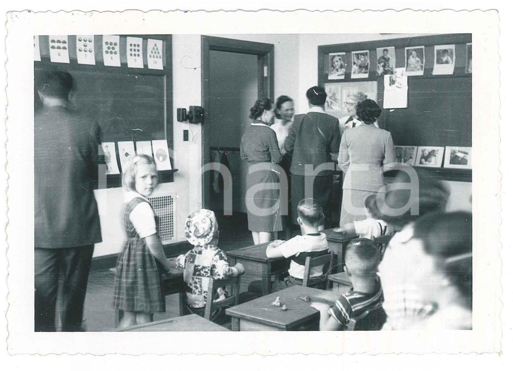 Fotografia d epoca originale 1953 MARCELLUS NY Marcellus Central High School  Una classe Foto 13x9 cm 1