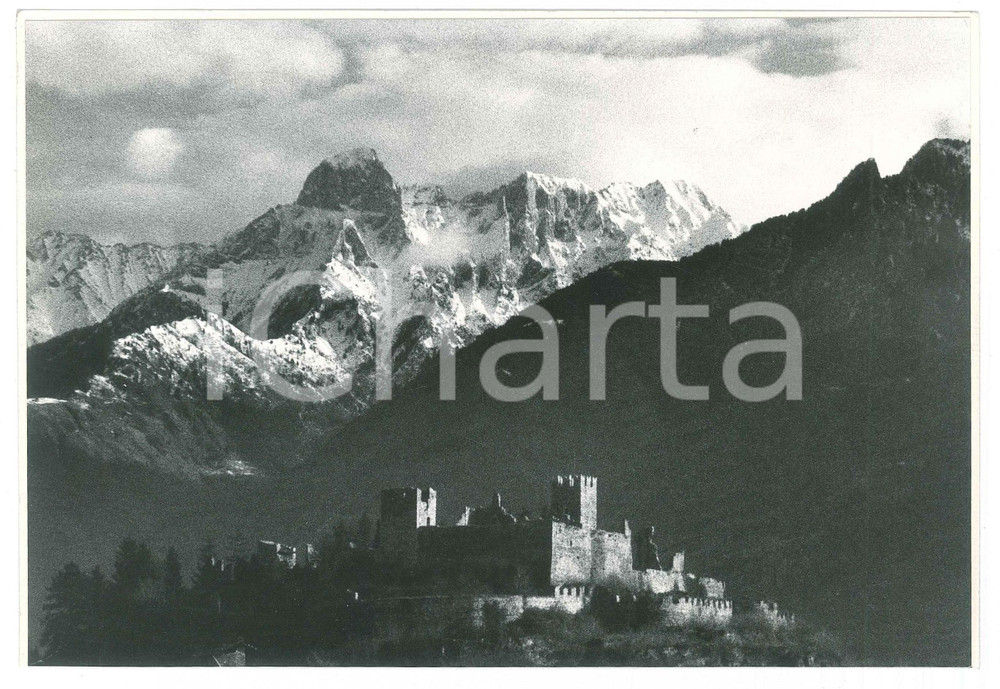 Fotografia d epoca originale 1980 ca Valle CAMONICA  Castello di BRENO  Veduta Foto 22x15 cm 1