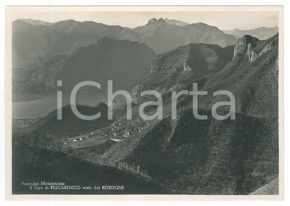 Cartolina originale da collezione 1960 ca LOMBARDIA Lago di PESCARENICO visto dal Resegone  Cartolina FG NV 1