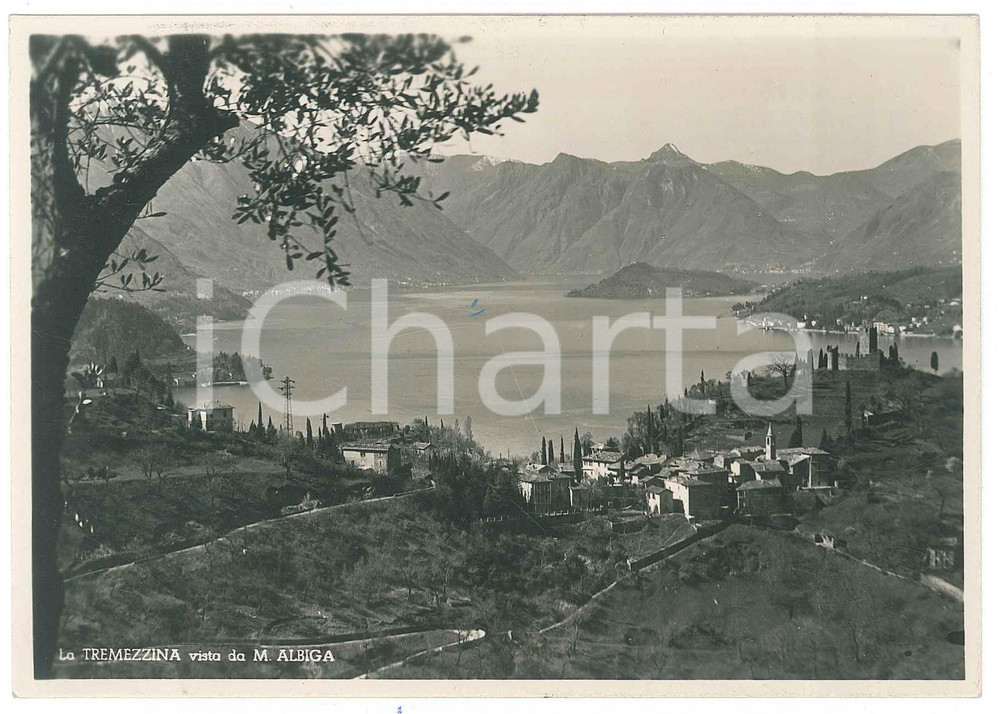 Cartolina originale da collezione 1960 ca LOMBARDIA La TREMEZZINA vista da M. ALBIGA  Cartolina FG NV 1