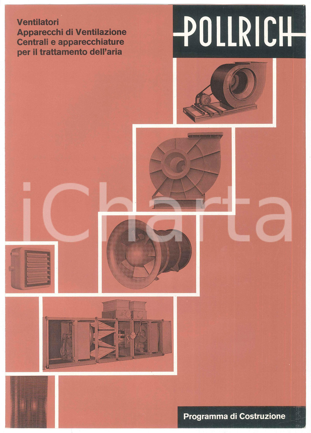 Materiale pubblicitario d’epoca 1970 ca POLLRICH Ventilatori e apparecchiature trattamento dell aria  Catalogo 1