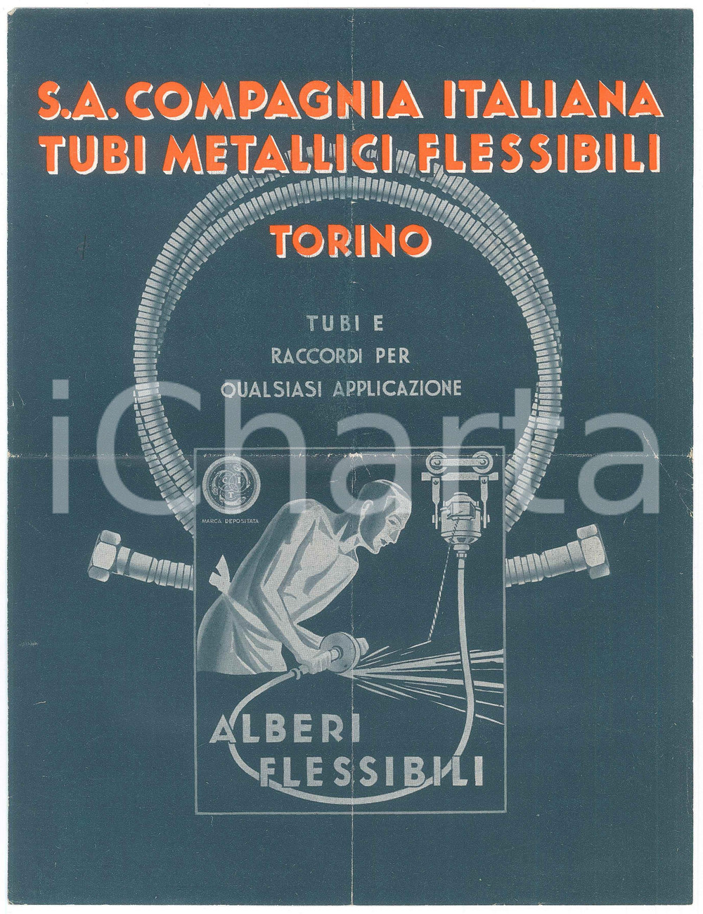 Materiale pubblicitario d’epoca 1935 TORINO Compagnia Italiana tubi metallici flessibili  Listino ILLUSTRATO 1